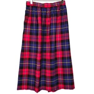 JCPenney Plaid Pink and Blue Women's Skirt